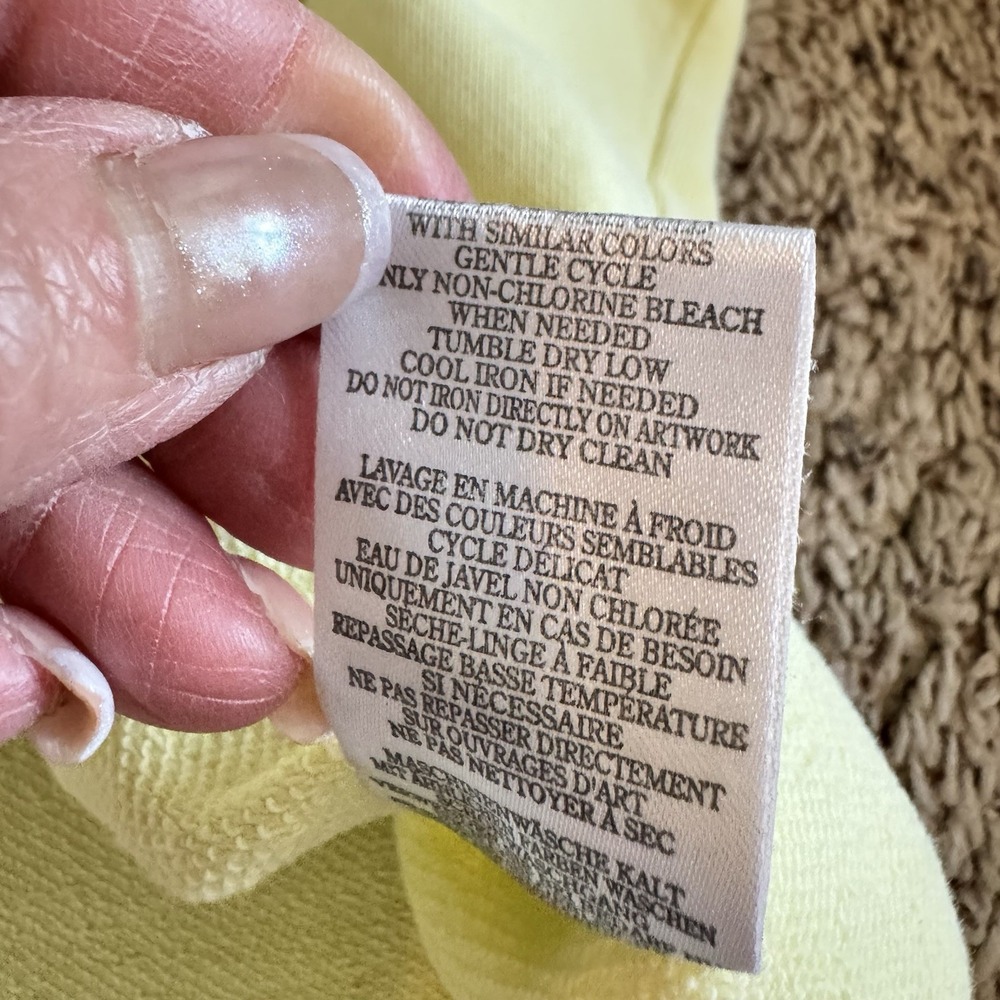 Peloton Cropped Hoodie Sweatshirt Size M Pastel Yellow Green‎ Athleisure - Picture 7 of 11